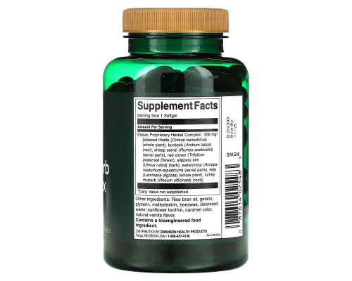Swanson, Essiac Eight Herb Complex, 356 mg, 120 Softgels Swanson, Essiac Eight Herb Complex, 356 mg, 120 Softgels