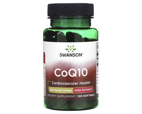 Swanson, CoQ10, 100 mg, 100 Softgels Swanson, CoQ10, 100 mg, 100 Softgels