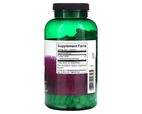Swanson, MSM, 1,000 mg, 240 Capsules Swanson, MSM, 1,000 mg, 240 Capsules