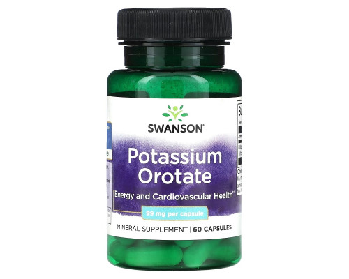 Swanson, Potassium Orotate, 60 Capsules Swanson, Potassium Orotate, 60 Capsules