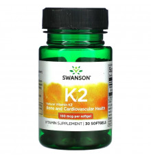 Swanson, Natural Vitamin K2, 100 mcg, 30 Softgels