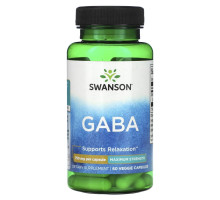 Swanson, GABA, Maximum Strength, 750 mg, 60 Veggie Strength