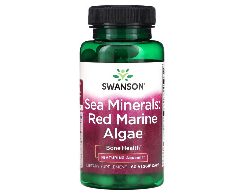 Swanson, Sea Minerals: Red Marine Algae, 60 Veggie Caps Swanson, Sea Minerals: Red Marine Algae, 60 Veggie Caps