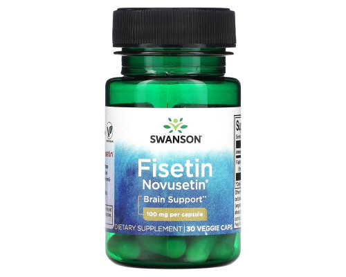 Swanson, Fisetin Novusetin, 100 mg, 30 Veggie Caps Swanson, Fisetin Novusetin, 100 mg, 30 Veggie Caps