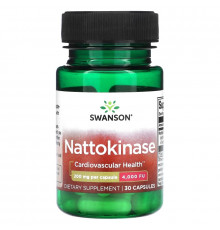 Swanson, Наттокиназа, 200 мг, 30 капсул