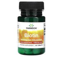 Swanson, Biotin, Time-Release, 10,000 mcg, 60 Tablets