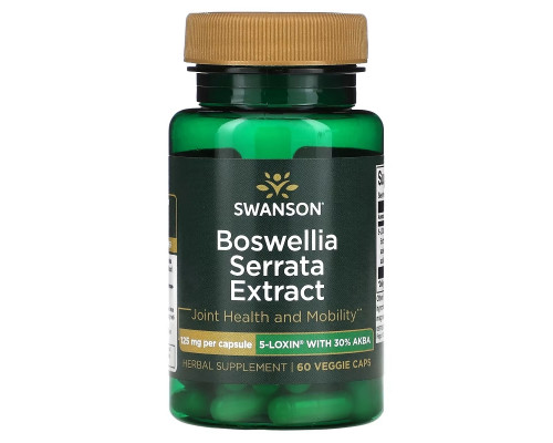 Swanson, Boswellia Serrata Extract, 125 mg, 60 Veggie Caps Swanson, Boswellia Serrata Extract, 125 mg, 60 Veggie Caps