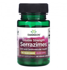 Пищеварительные ферменты Double Strength Serrazimes, 66.7 mg, 60 Veggie Capsule