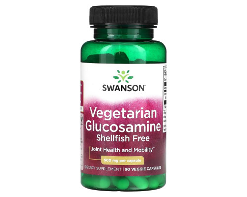 Swanson, Vegetarian Glucosamine, 500 mg, 90 Veggie Capsules Swanson, Vegetarian Glucosamine, 500 mg, 90 Veggie Capsules