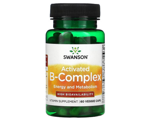 Swanson, Activated B-Complex, 60 Veggie Caps Swanson, Activated B-Complex, 60 Veggie Caps