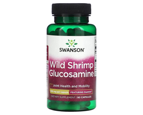 Swanson, Wild Shrimp Glucosamine, 500 mg, 90 Capsules Swanson, Wild Shrimp Glucosamine, 500 mg, 90 Capsules