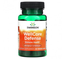 БАДы для укрепления иммунитета Swanson, WellCore Defense, 30 вегетарианских капсул