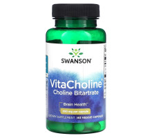 Swanson, VitaCholine битартрат холина, 300 мг, 60 растительных капсул