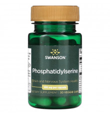 Swanson, Phosphatidylserine, 100 mg, 30 Veggie Caps