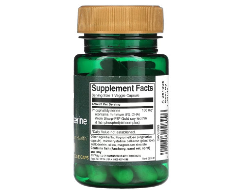 Swanson, Phosphatidylserine, 100 mg, 30 Veggie Caps Swanson, Phosphatidylserine, 100 mg, 30 Veggie Caps