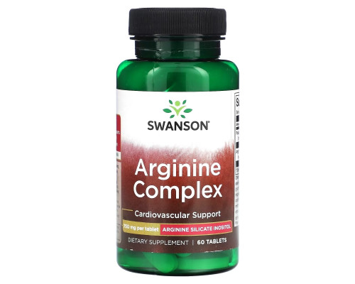 Swanson, Arginine Complex, 750 mg, 60 Tablets Swanson, Arginine Complex, 750 mg, 60 Tablets