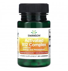 Swanson, Activated B12 Complex, Natural Cherry, 60 Lozenges