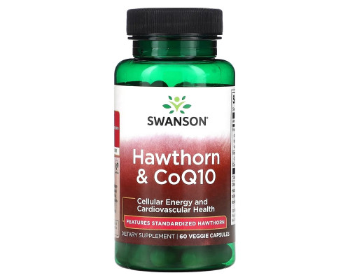 Swanson, Hawthorn & CoQ10, 60 Veggie Capsules Swanson, Hawthorn & CoQ10, 60 Veggie Capsules