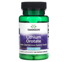 Swanson, Lithium Orotate, 5 mg, 60 Veggie Capsules