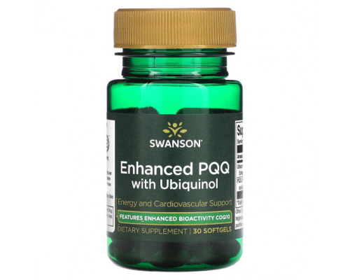 Антиоксиданты Swanson, Улучшенный PQQ с убихинолом, 30 мягких таблеток Антиоксиданты Swanson, Улучшенный PQQ с убихинолом, 30 мягких таблеток