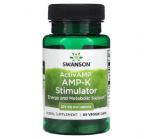 Растительные экстракты и настойки Swanson, ActivAMP AMP-K Stimulator, 225 мг, 60 растительных капсул