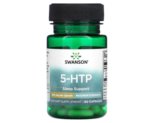 Swanson, 5-HTP, 200 мг, 60 капсул Swanson, 5-HTP, 200 мг, 60 капсул