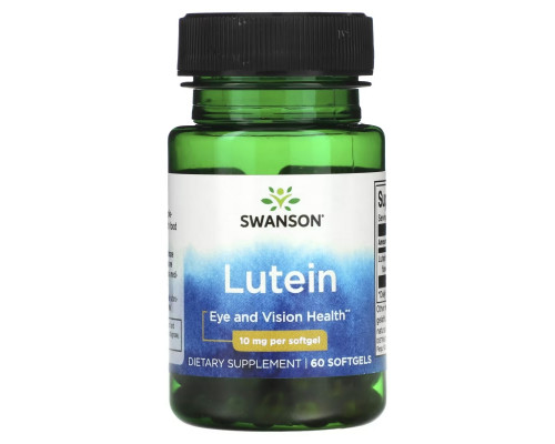 Swanson, Lutein, 10 mg, 60 Softgels Swanson, Lutein, 10 mg, 60 Softgels