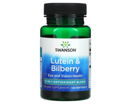 Для глаз Lutein & Bilberry, 120 Softgels Для глаз Lutein & Bilberry, 120 Softgels