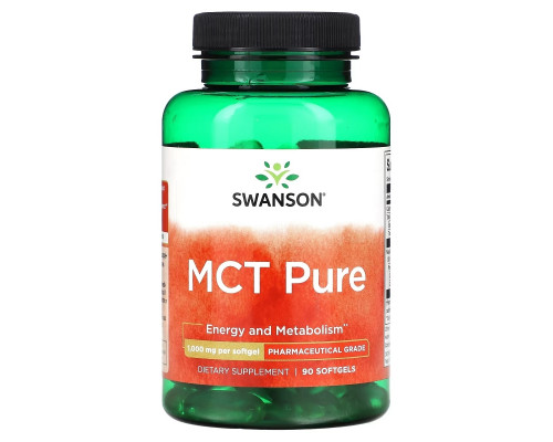 Swanson, MCT Pure, 1,000 mg , 90 Softgels Swanson, MCT Pure, 1,000 mg , 90 Softgels