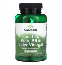 Swanson, Lecithin, Kelp, B6 & Cider Vinegar, Extra Strength, 120 Tablets