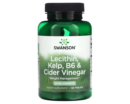 Swanson, Lecithin, Kelp, B6 & Cider Vinegar, Extra Strength, 120 Tablets Swanson, Lecithin, Kelp, B6 & Cider Vinegar, Extra Strength, 120 Tablets