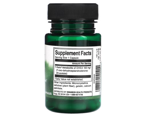 Swanson, 7-Keto DHEA, 100 mg, 30 Capsules Swanson, 7-Keto DHEA, 100 mg, 30 Capsules