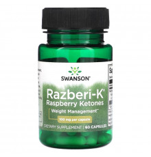 Swanson, Razberi-K, Raspberry Ketones, 100 mg, 60 Capsules