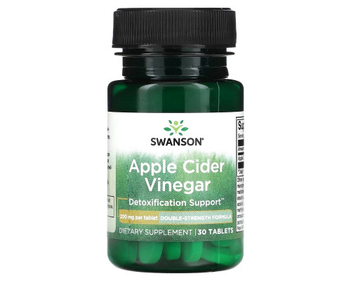 Swanson, Apple Cider Vinegar, 200 mg , 30 Tablets Swanson, Apple Cider Vinegar, 200 mg , 30 Tablets