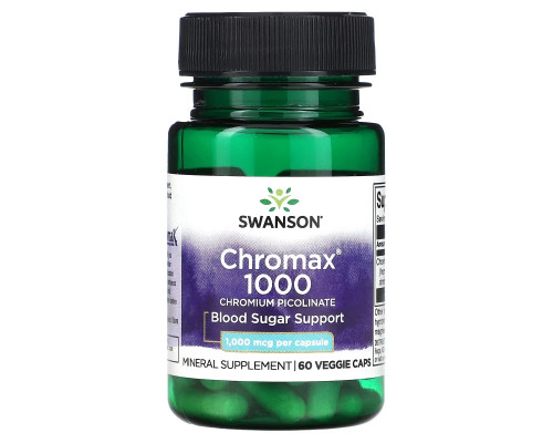 Swanson, Chromax 1000, Chromium Picolinate, 1,000 mcg, 60 Veggie Caps