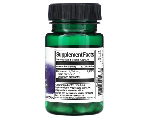 Swanson, Chromax 1000, Chromium Picolinate, 1,000 mcg, 60 Veggie Caps