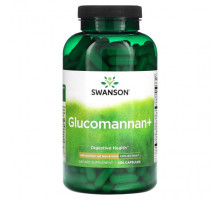 Клетчатка Swanson, Глюкоманнан +, 300 капсул