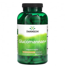 Клетчатка Swanson, Глюкоманнан +, 300 капсул