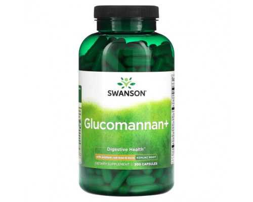 Клетчатка Swanson, Глюкоманнан +, 300 капсул Клетчатка Swanson, Глюкоманнан +, 300 капсул