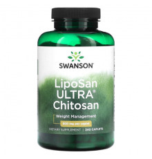 Для похудения и контроля веса Swanson, LipoSan Ultra, хитозан, 500 мг, 240 капсул
