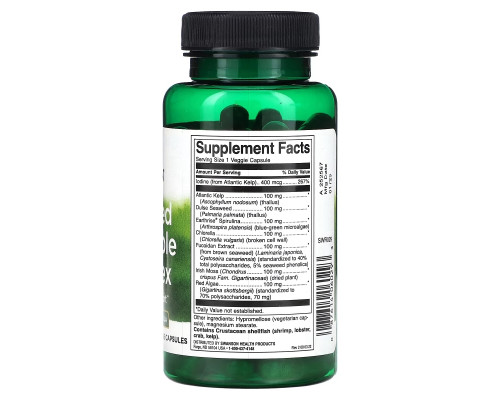 Swanson, Seaweed Vegetable Complex, 60 Veggie Capsules Swanson, Seaweed Vegetable Complex, 60 Veggie Capsules