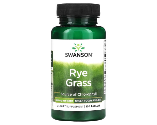 Swanson, Rye Grass, 500 mg , 120 Tablets Swanson, Rye Grass, 500 mg , 120 Tablets