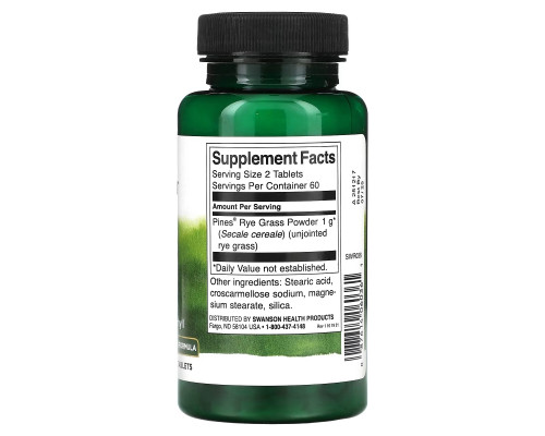 Swanson, Rye Grass, 500 mg , 120 Tablets Swanson, Rye Grass, 500 mg , 120 Tablets