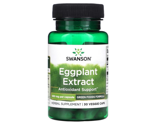 Swanson, Eggplant Extract , 450 mg , 30 Veggie Caps Swanson, Eggplant Extract , 450 mg , 30 Veggie Caps