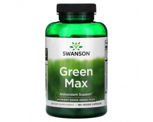 Зелень и зеленые овощи Green Max, 180 Veggie Capsules Зелень и зеленые овощи Green Max, 180 Veggie Capsules