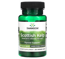 Swanson, Scottish Kelp, Made With Organic Sea Kelp, 750 mg, 30 Veggie Capsules