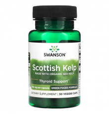 Swanson, Scottish Kelp, Made With Organic Sea Kelp, 750 mg, 30 Veggie Capsules