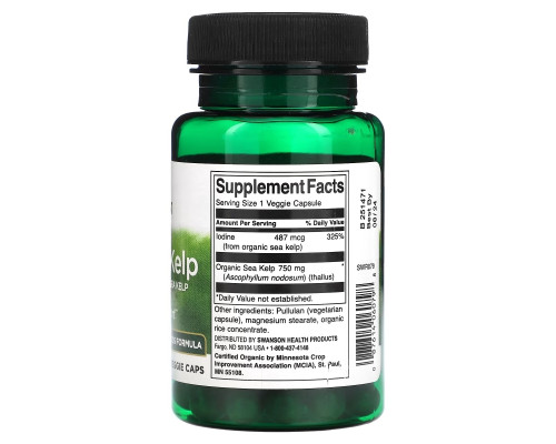 Swanson, Scottish Kelp, Made With Organic Sea Kelp, 750 mg, 30 Veggie Capsules Swanson, Scottish Kelp, Made With Organic Sea Kelp, 750 mg, 30 Veggie Capsules