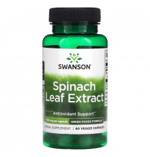 Swanson, Spinach Leaf Extract, 650 mg, 60 Veggie Capsules