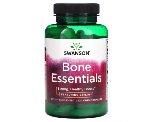 Для мышц и суставов Swanson, Bone Essentials с SoyLife, 120 растительных капсул Для мышц и суставов Swanson, Bone Essentials с SoyLife, 120 растительных капсул